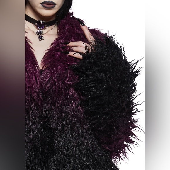 Widow I’d Die Again Faux Fur Ombré Jacket - Picture 4 of 4